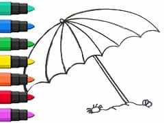 Sunshade Coloring And Drawing For Kids