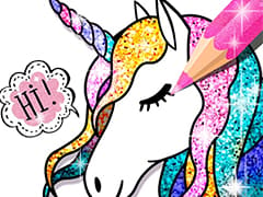 Unicorn Coloring Book Glitter