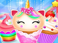 Unicorn Mermaid Cupcake Cooking Design