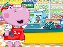 Hippo Cashier In The Supermarket Games For Kids