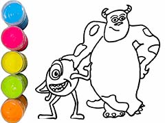Monsters Inc Coloring And Drawing For Kids