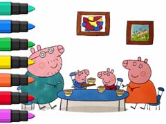 Peppa Pig 4 Coloring Book Compilation For Kids