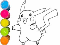 Pikachu Coloring And Drawing For Kids