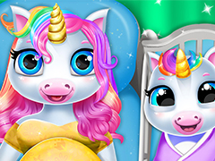 Pregnant Unicorn Mom And Baby Daycare